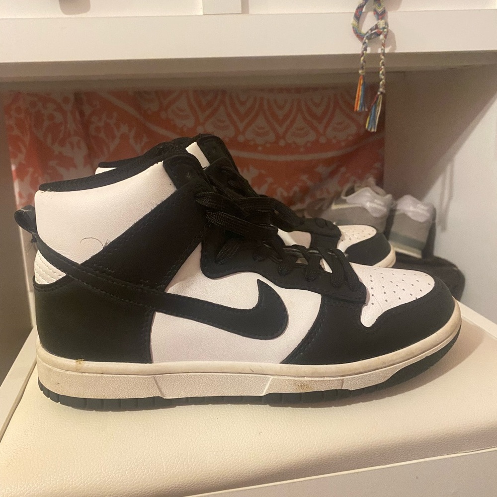 Black and White High-Top Sneakers